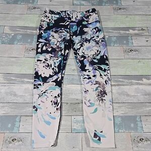 ATHLETA Floral Print Workout Legging Pants Size Small